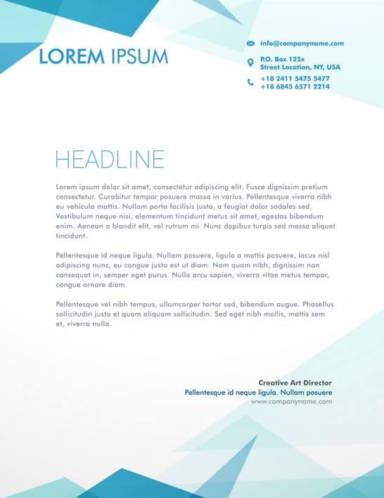 Abstract Style Business Letter Head