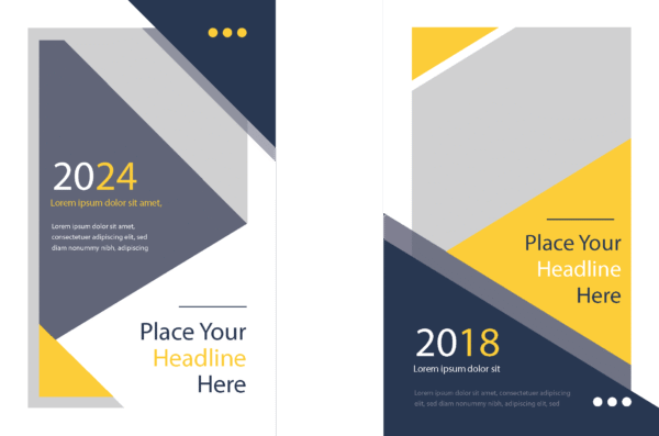 Abstract yellow business flyer template