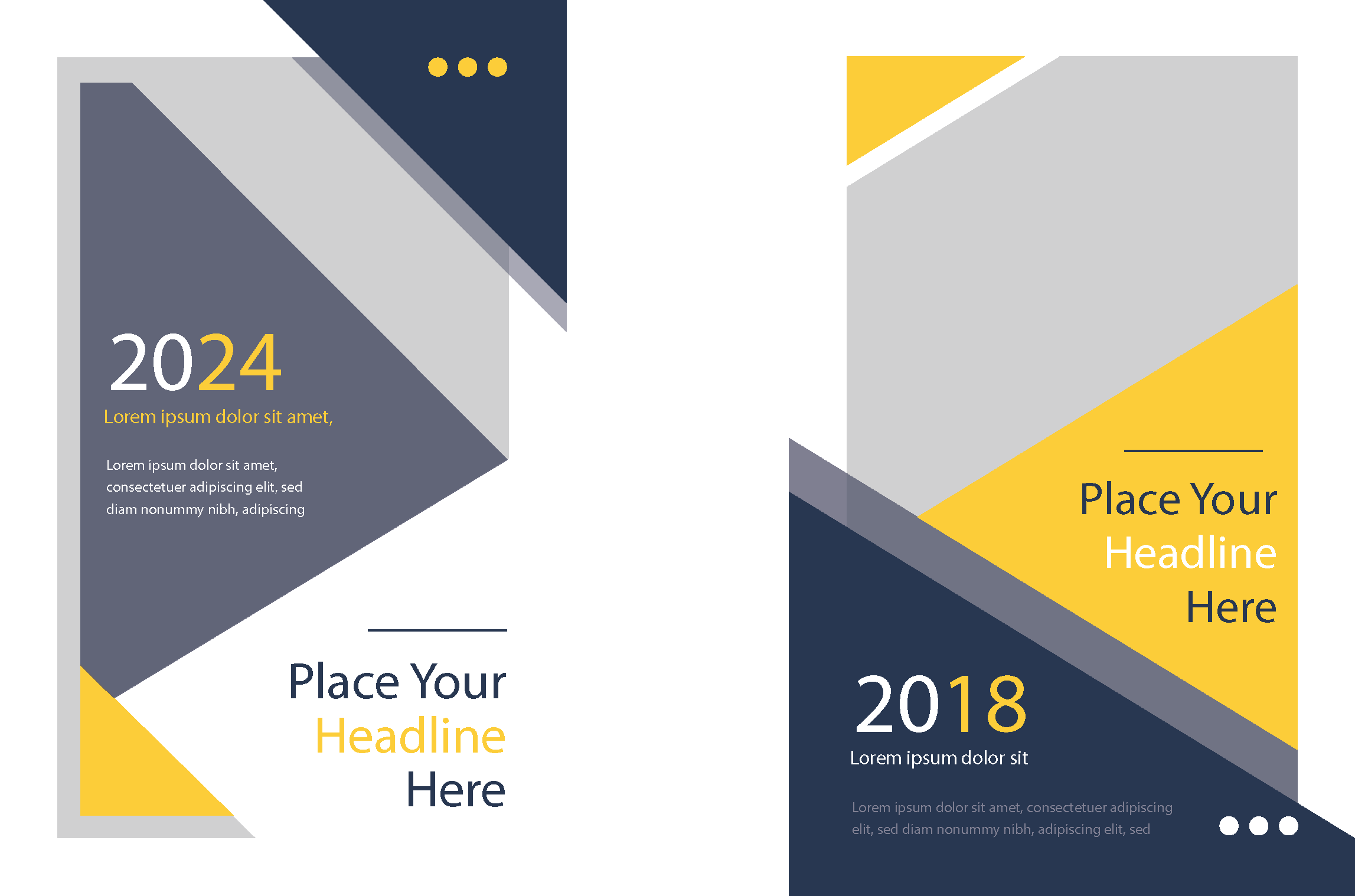 Abstract Yellow business flyer