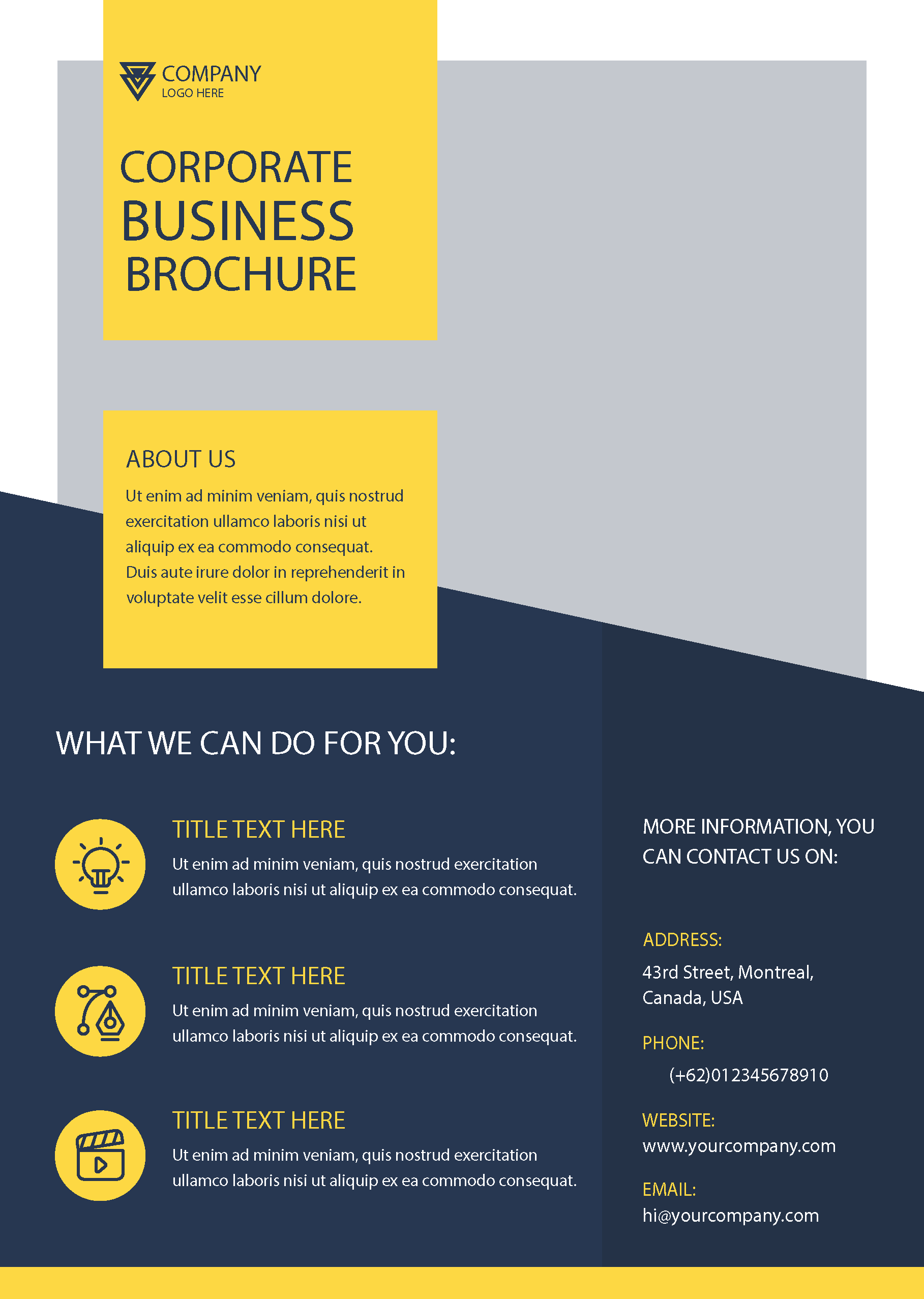 Business brochure in a5 size corporate