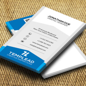 Blue Modern Visiting Card Template Design - Image 3
